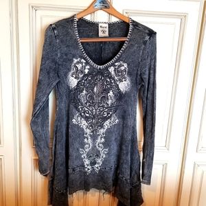 Tunic with Rhinestones
